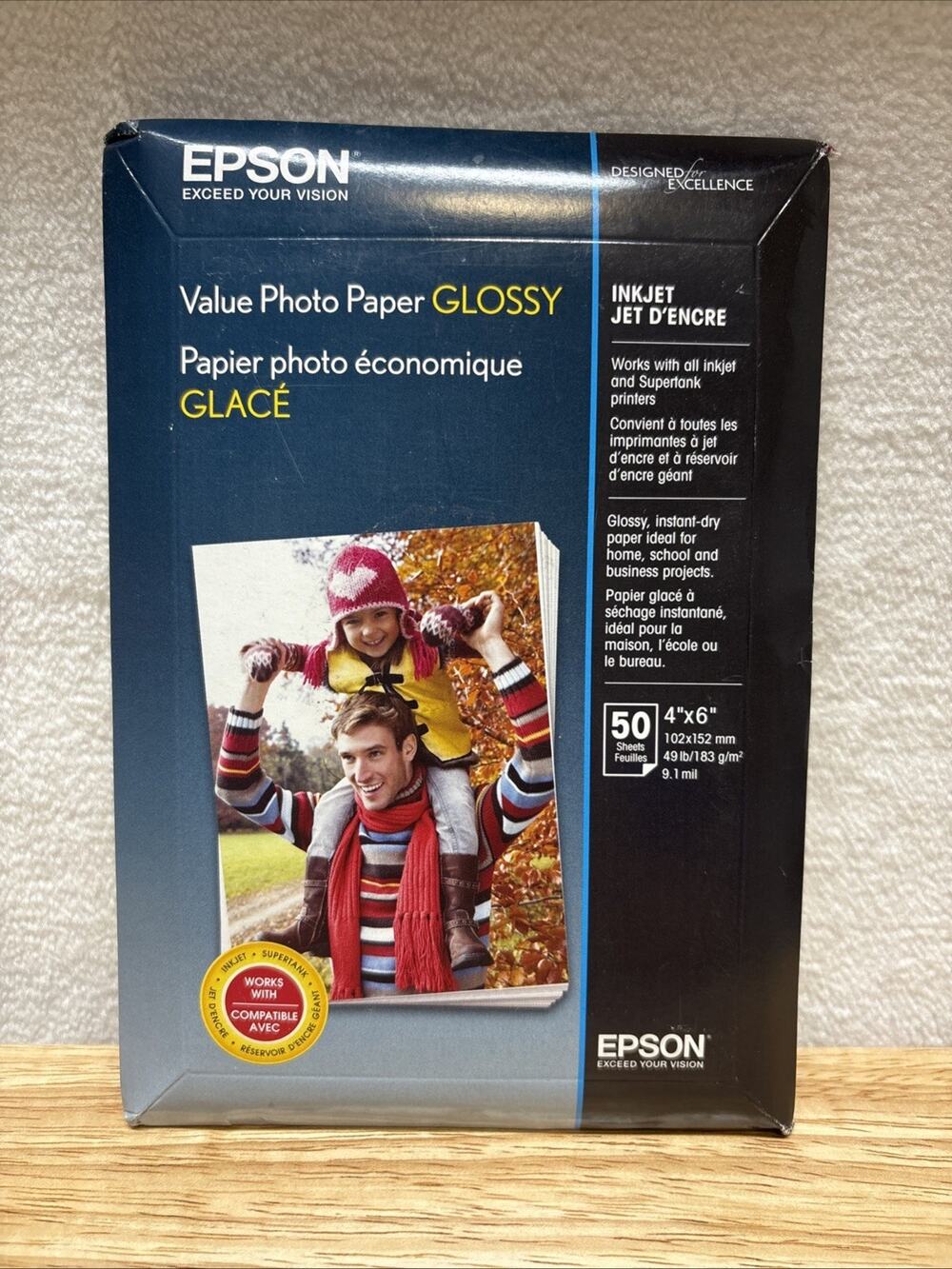 Epson Photo Paper Glossy 50 Sheets S400033 NEW Sealed Photo Paper 4”x6"